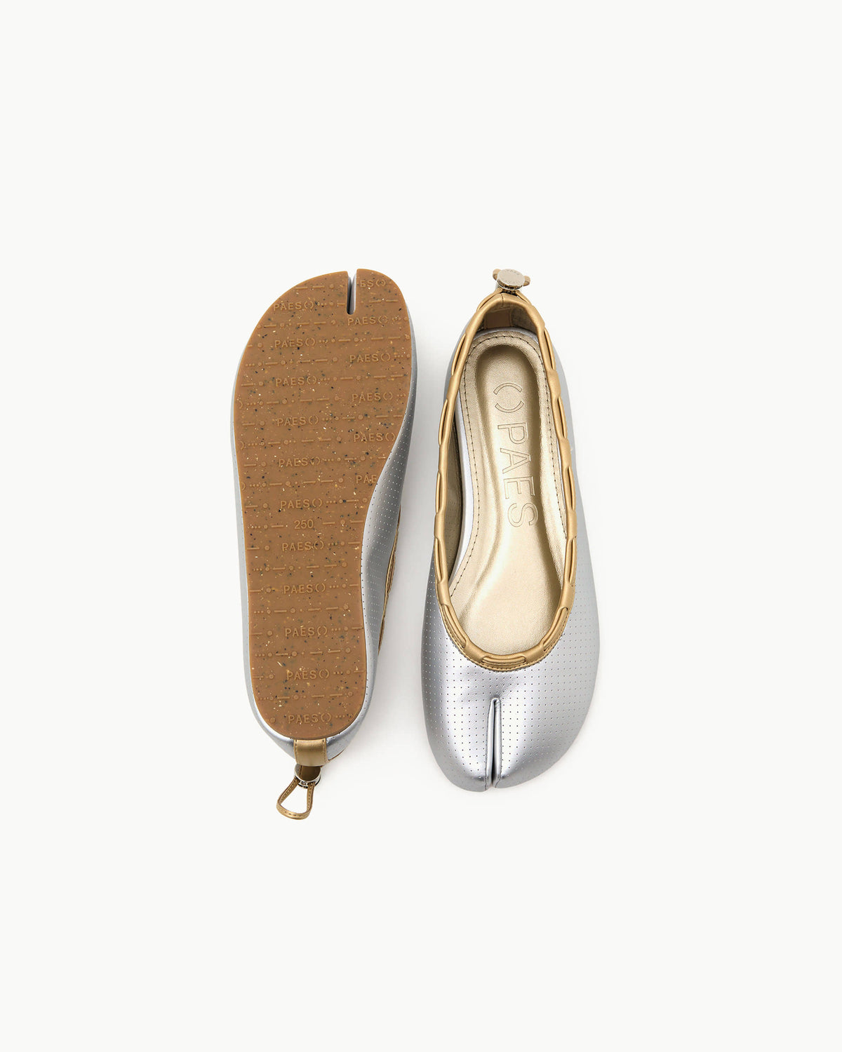 Paes - Leather String Flat / Punching Silver