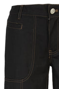 CERRIC -  KNEE PIN TUCK PANTS / BLACK