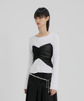 FLAREUP - Bustier Layered Long Sleeve / White