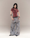 BUNNY HILL CONCEPT - MONTY TOP / RED STRIPES (Dispatch in 48hrs)