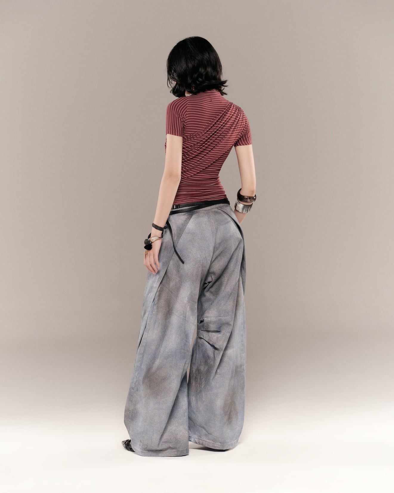BUNNY HILL CONCEPT - MONTY TOP / RED STRIPES (Dispatch in 48hrs)