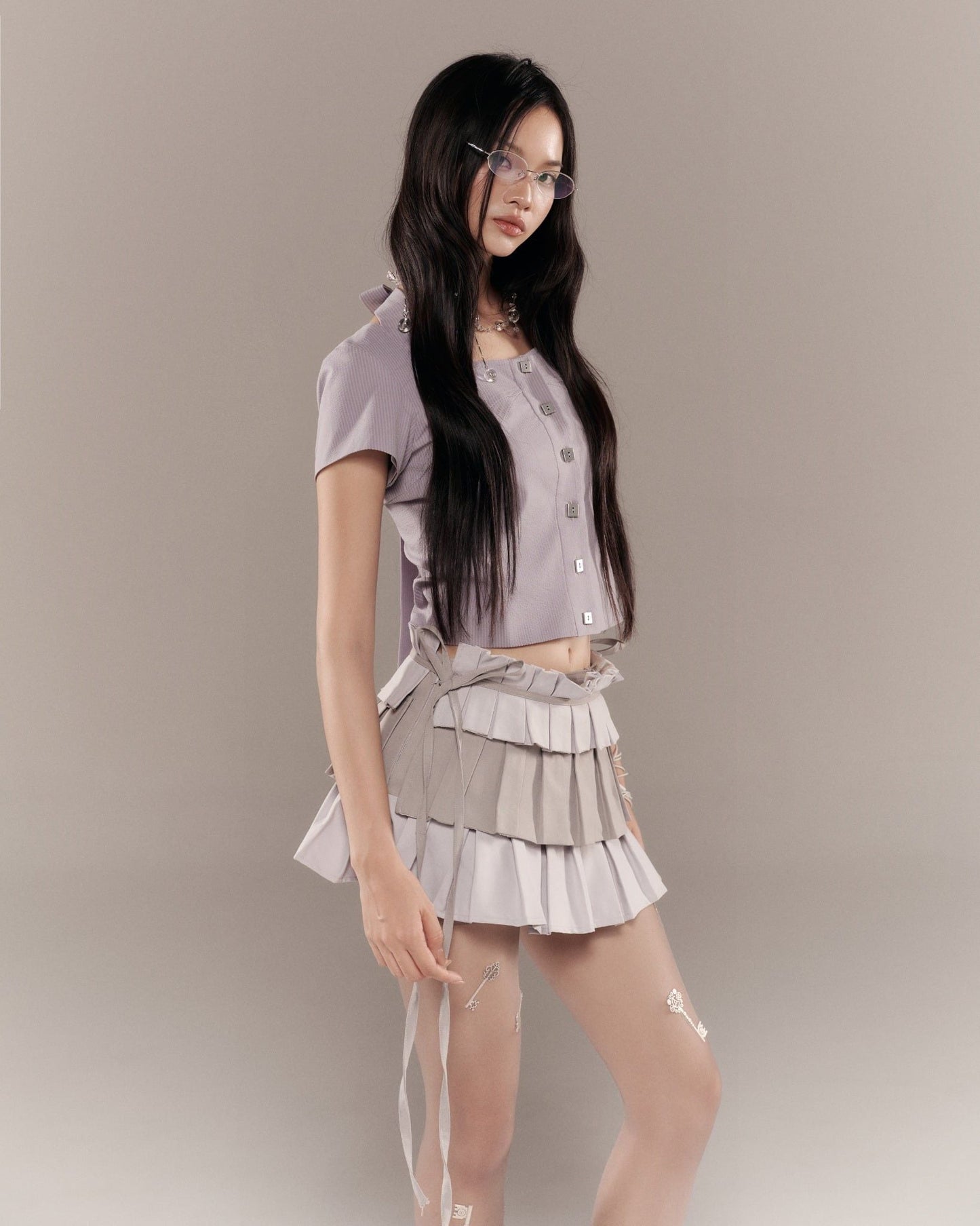 BUNNY HILL CONCEPT - VONNIE SKIRT / GREY (Dispatch in 48hrs)