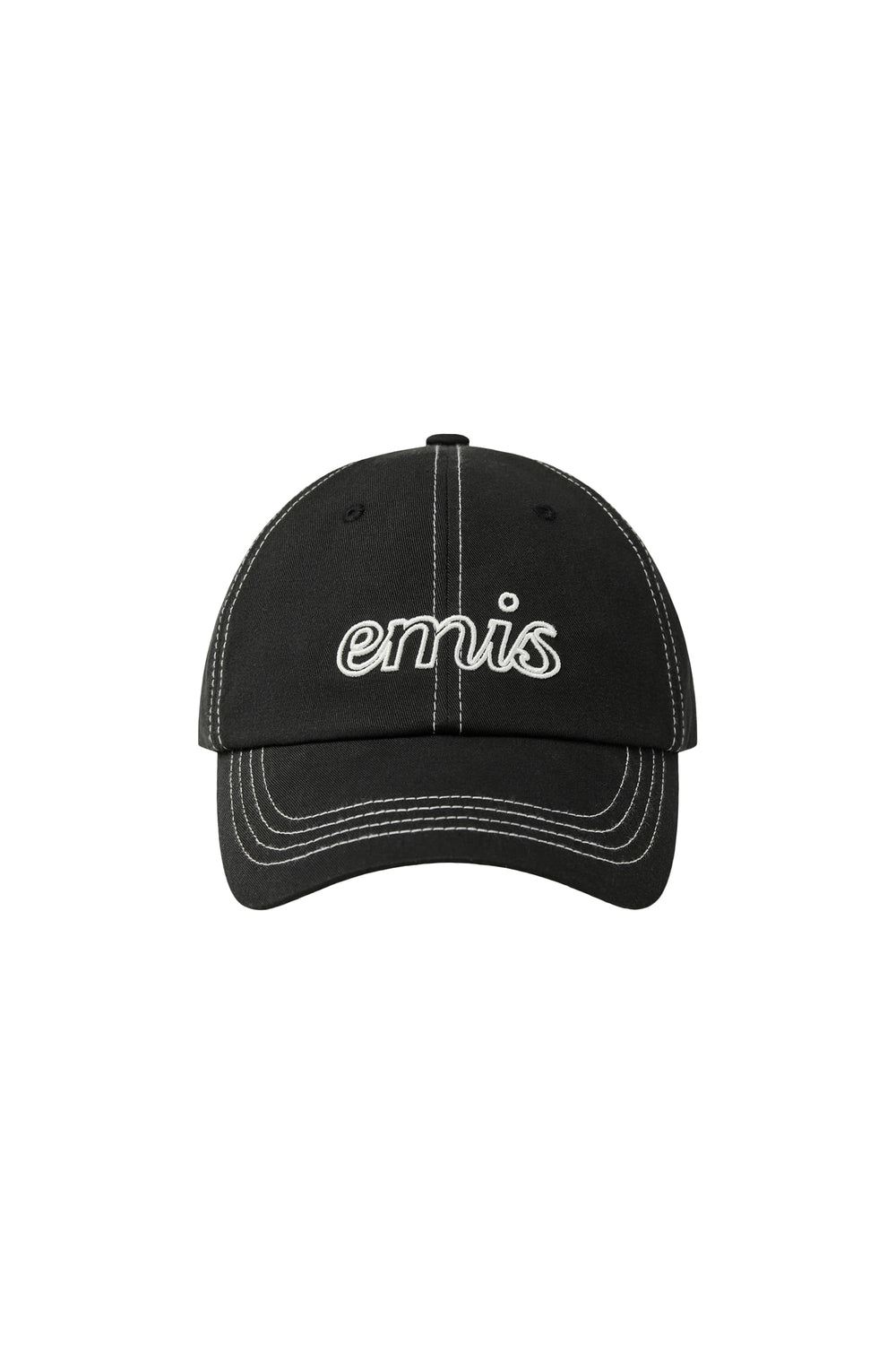EMIS - LETTERING LOGO WHITE STITCH BALL CAP-BLACK (Dispatch in 48hrs)