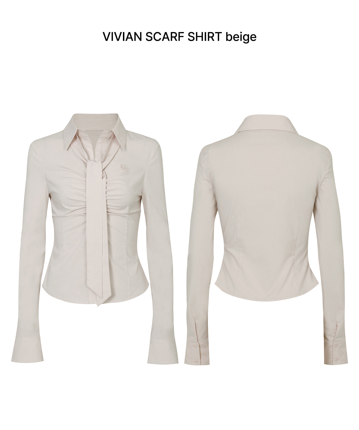 PAIN OR PLEASURE -  VIVIAN SCARF SHIRT beige