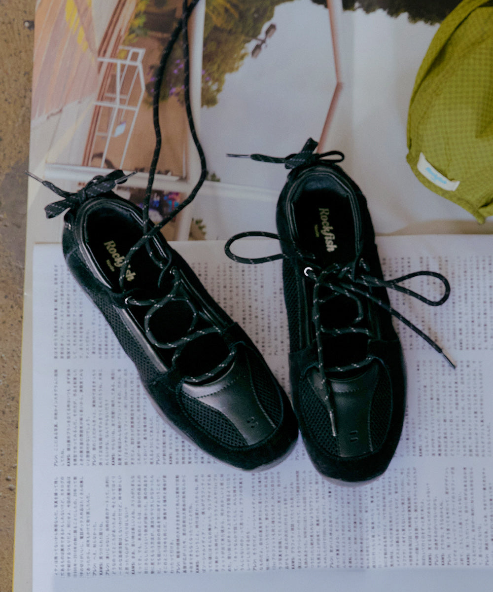 ROCKFISH WEATHERWEAR - NICOLE WEAVING LACEUP SNEAKERS V2 / BLACK