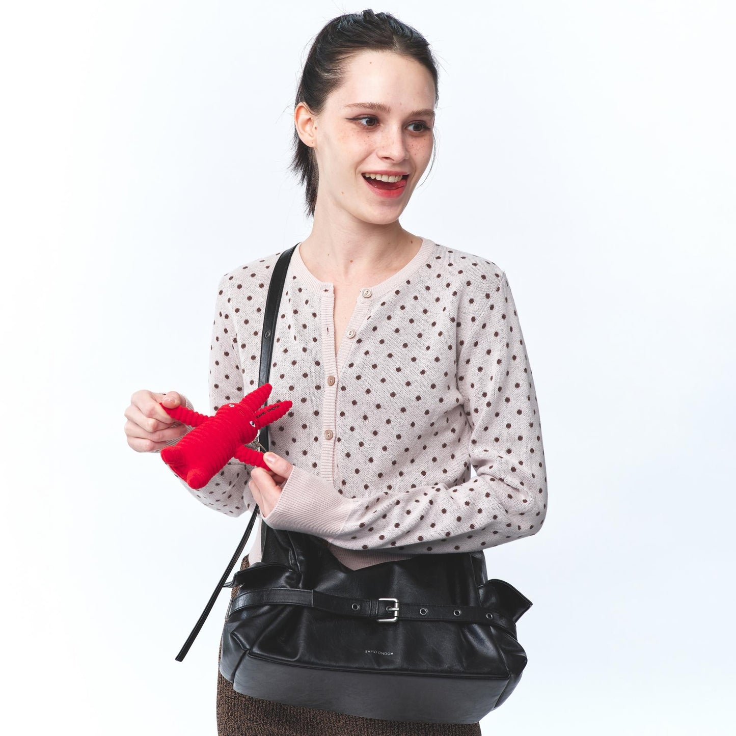 SAMO ONDOH - belt mondo bag M veg black