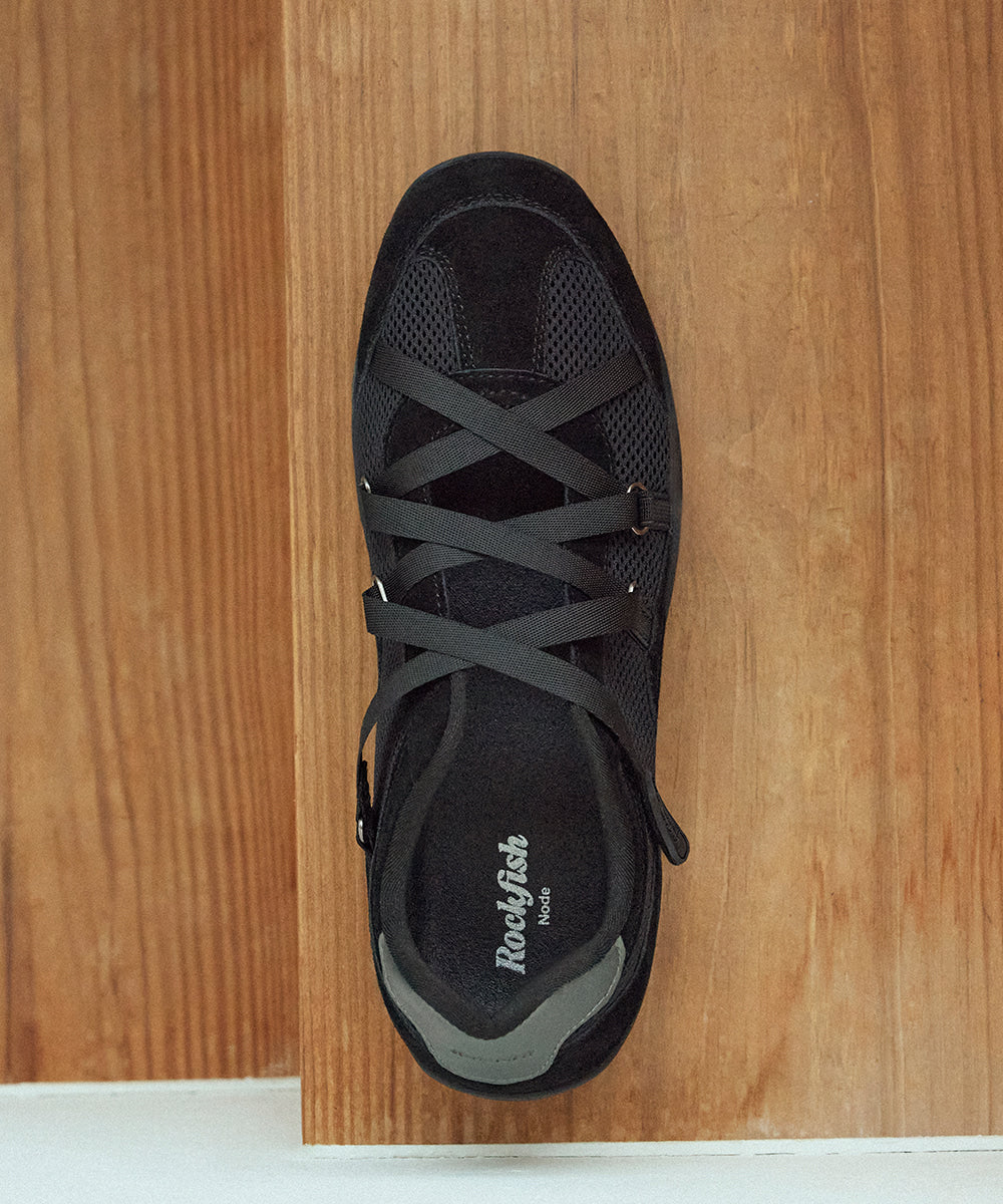 ROCKFISH WEATHERWEAR - ZANE X-STRAP SNEAKERS V2 / BLACK