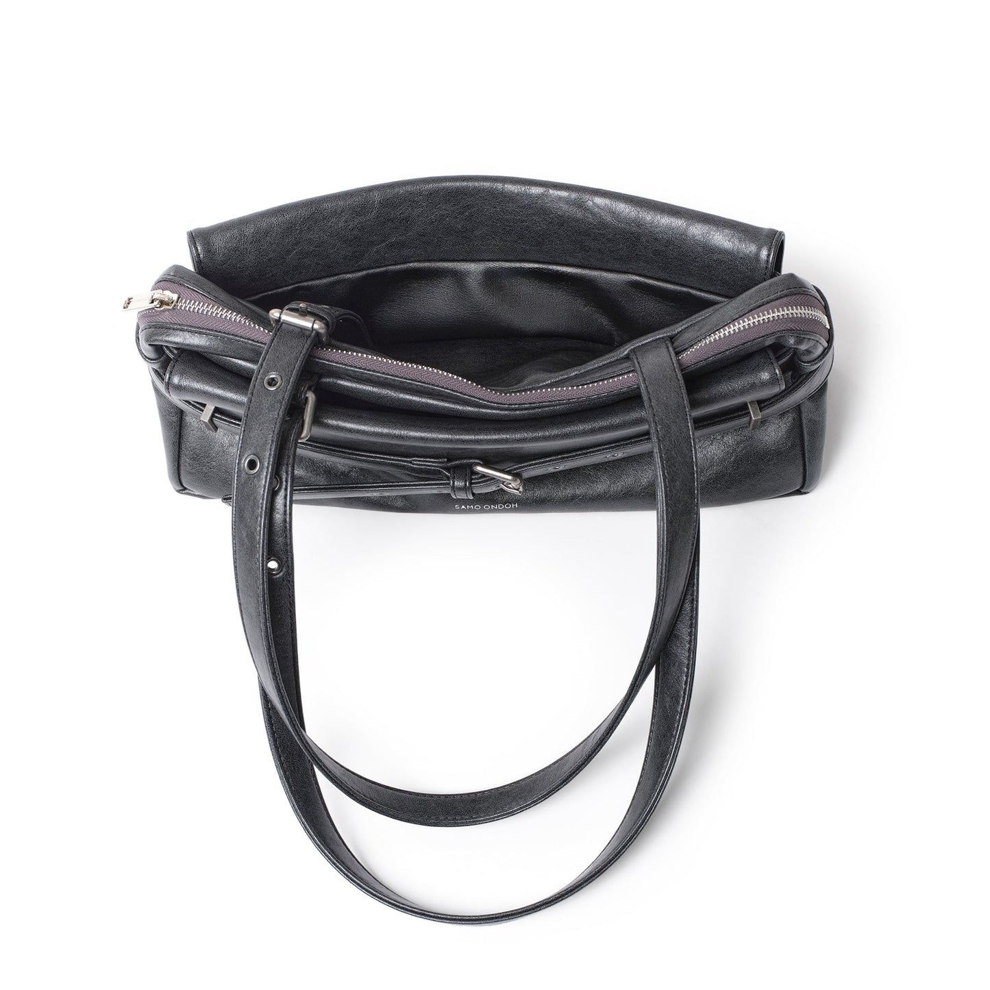 SAMO ONDOH - deca bag M veg charcoal