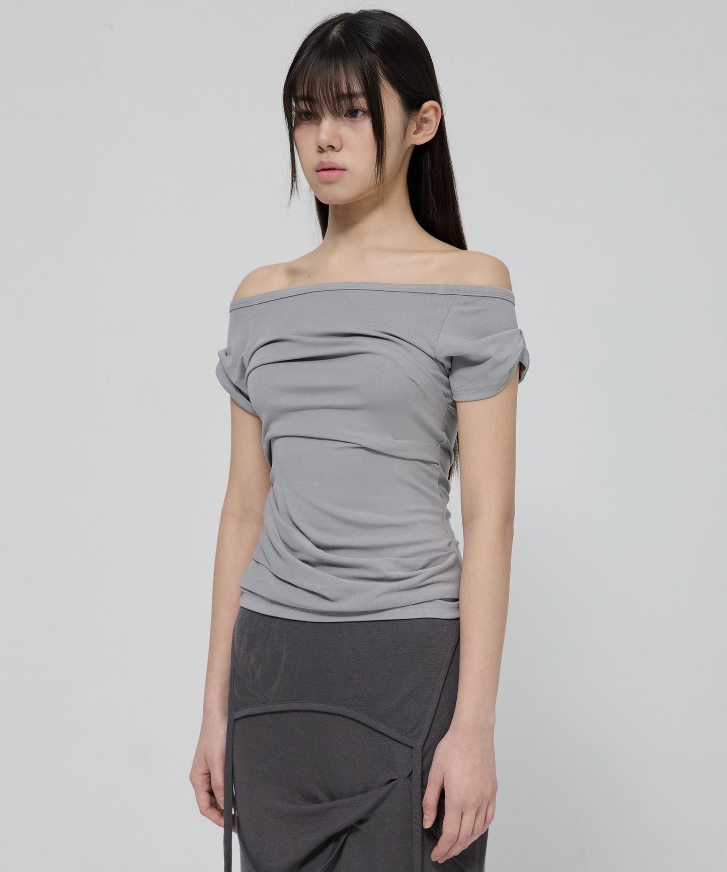 FLAREUP - Draped Top / Gray