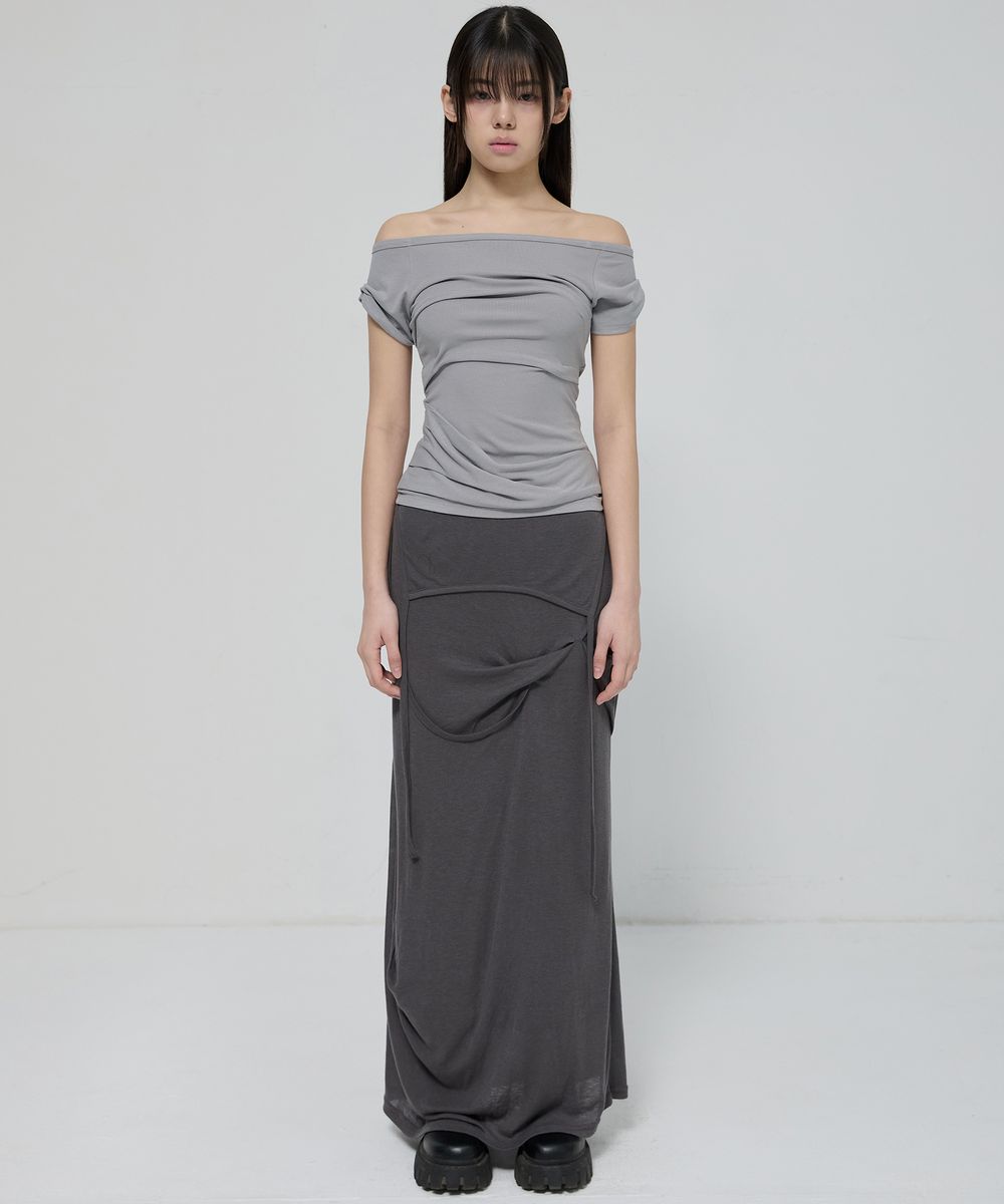 FLAREUP - Draped Top / Gray