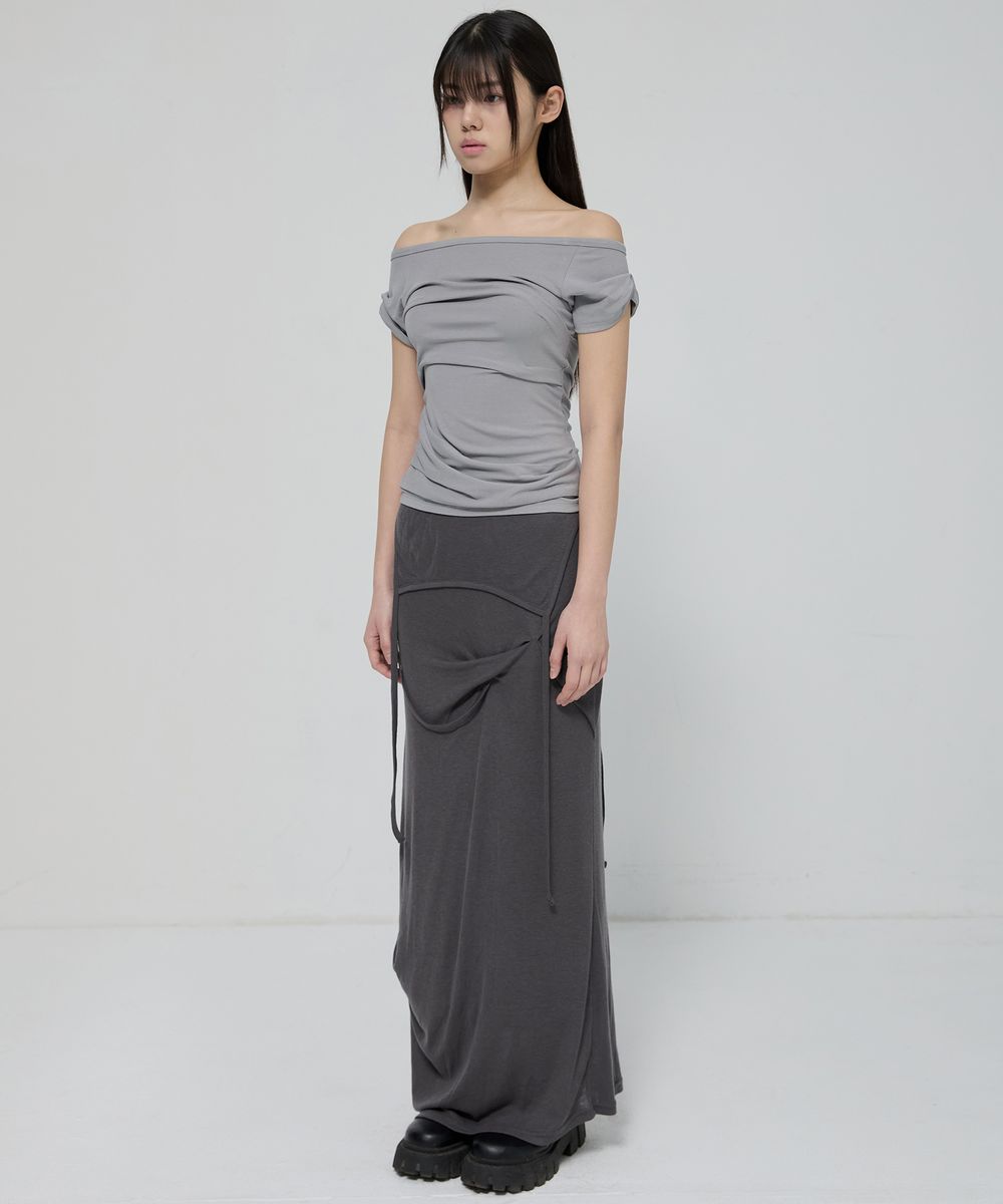 FLAREUP - Draped Top / Gray