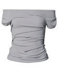 FLAREUP - Draped Top / Gray