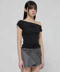 FLAREUP - Draped Top / Black