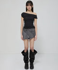 FLAREUP - Draped Top / Black