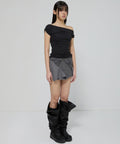 FLAREUP - Draped Top / Black