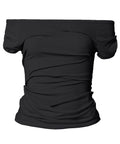 FLAREUP - Draped Top / Black