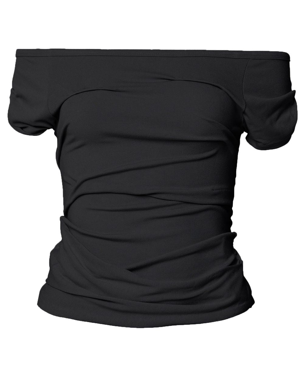 FLAREUP - Draped Top / Black