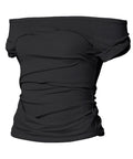 FLAREUP - Draped Top / Black