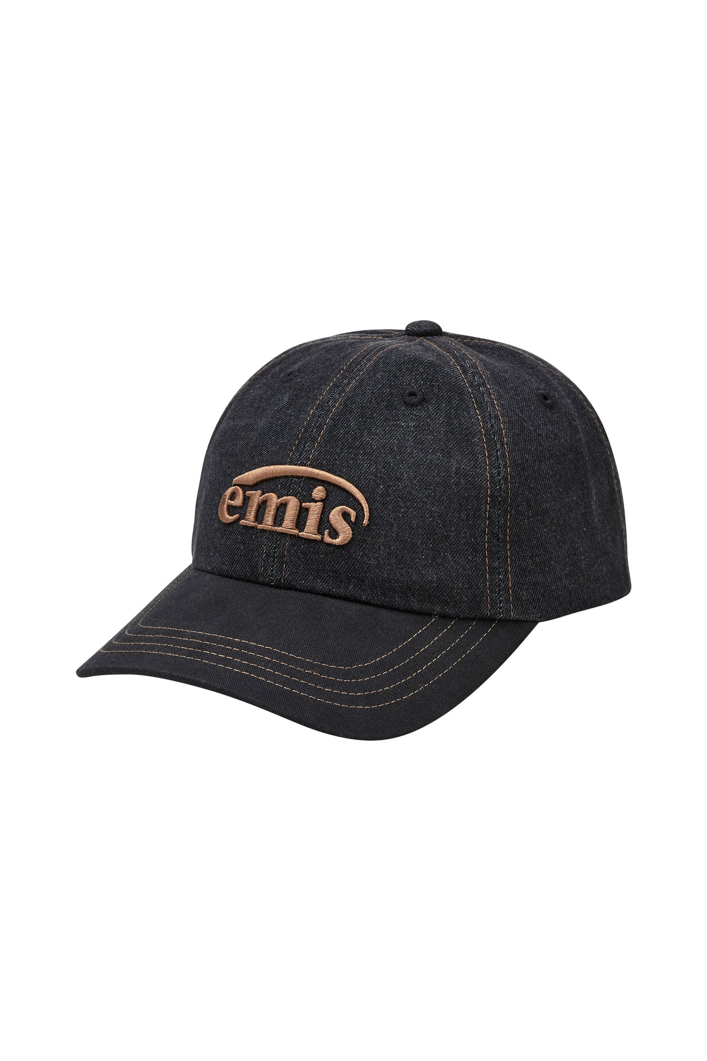 EMIS - WASHED DENIM BALL CAP-GRAY/BLACK