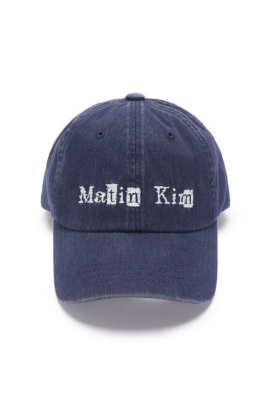 MATIN KIM - LOGO SCRAP BALL CAP IN NAVY