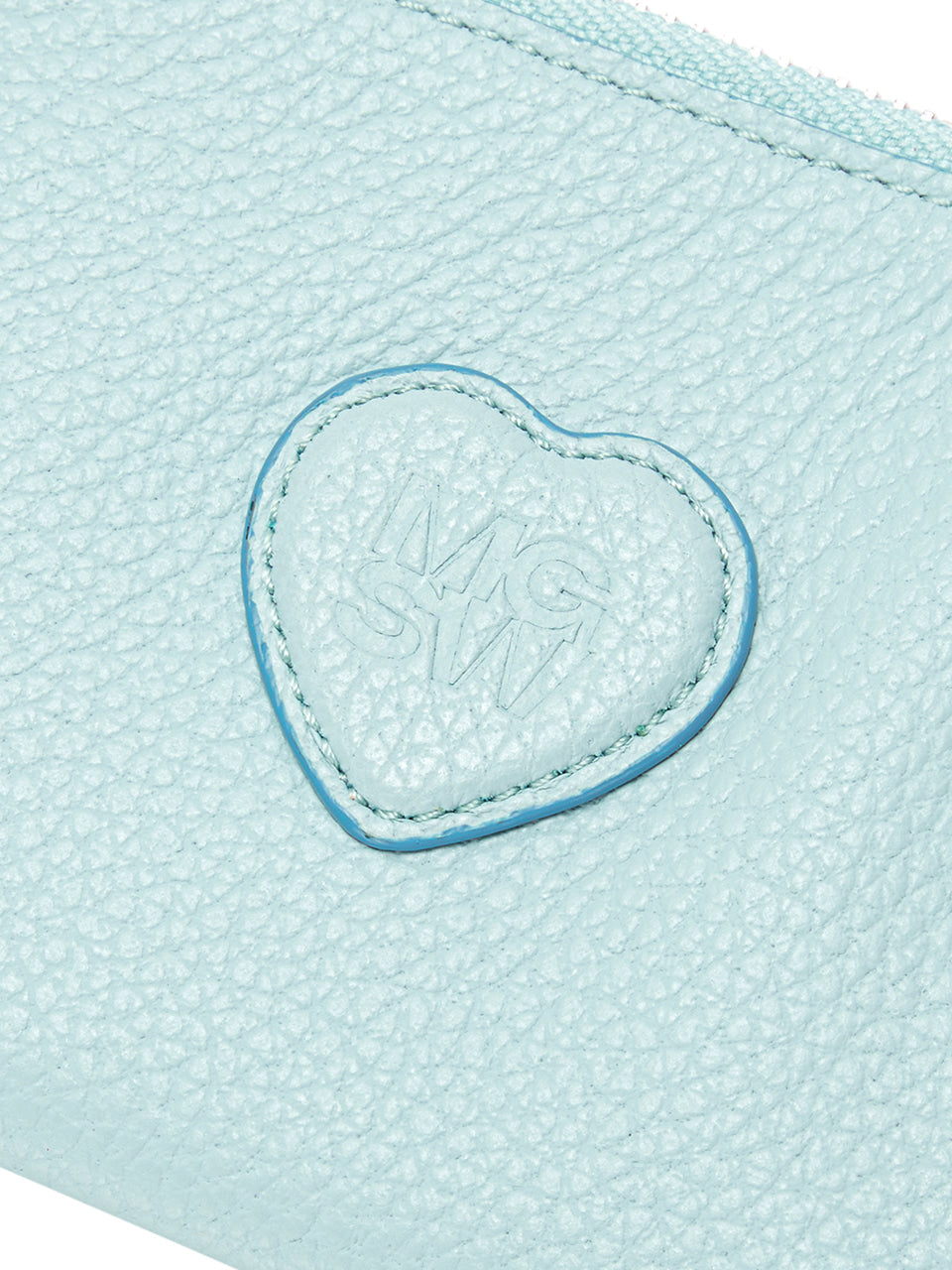 MARGESHERWOOD - HEART ZIPPER WALLET_pastel mint