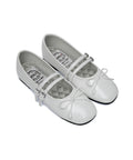 ROCKFISH WEATHERWEAR - SQUARE TOE TWO STRAP MARYJANES(ENAMEL) WHITE