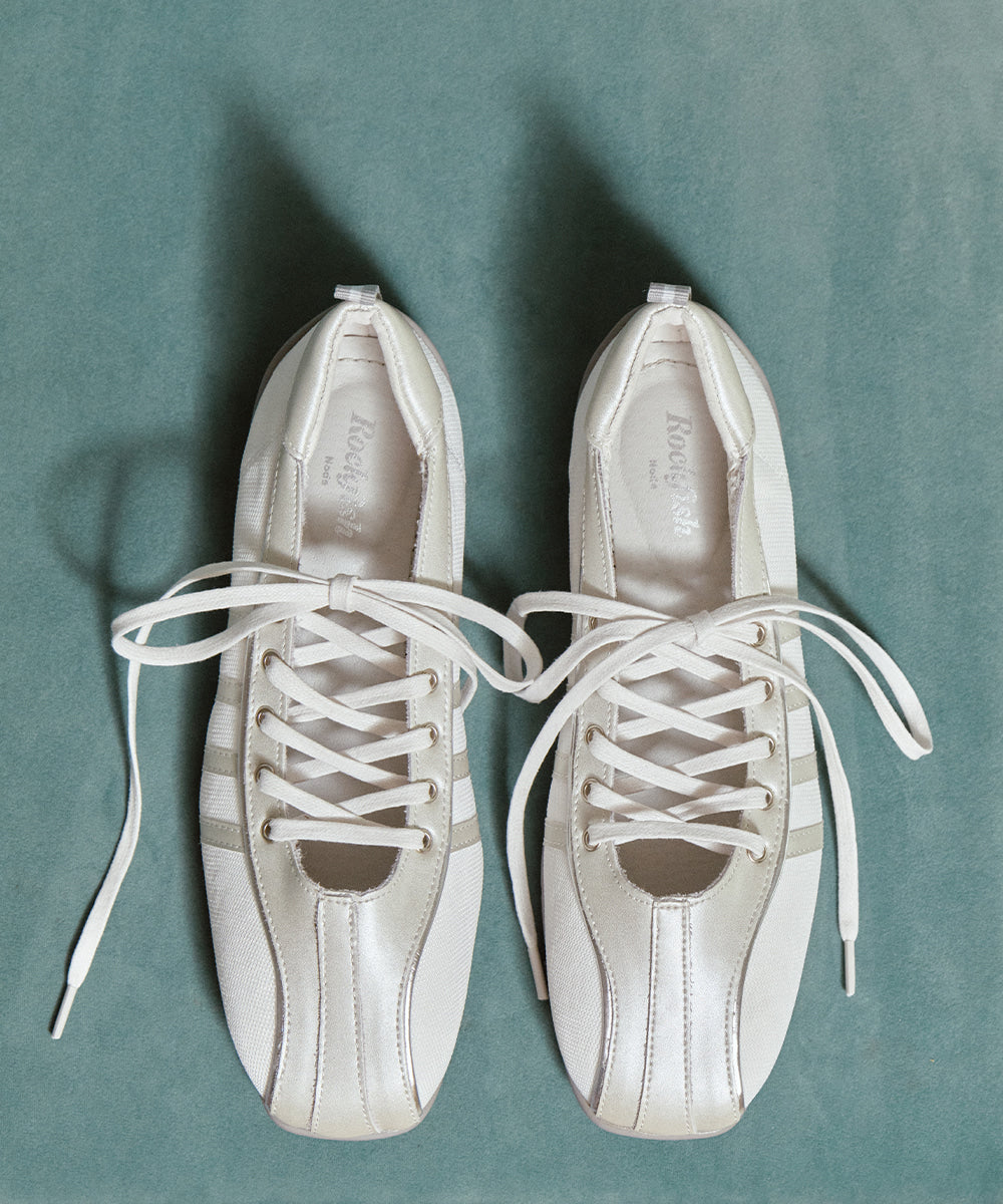 ROCKFISH WEATHERWEAR 25FW / BLISS LACEUP SNEAKERS - CREAM PEARL