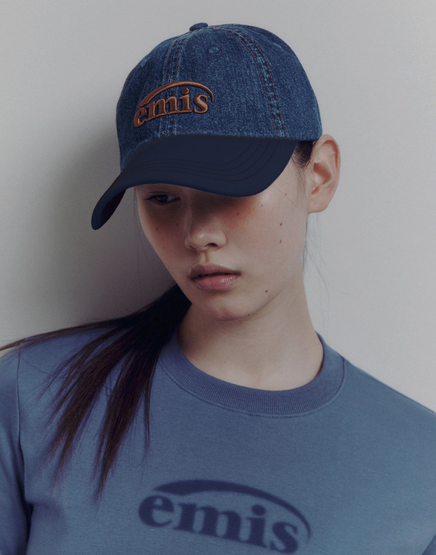 EMIS - WASHED DENIM BALL CAP-BLUE/NAVY