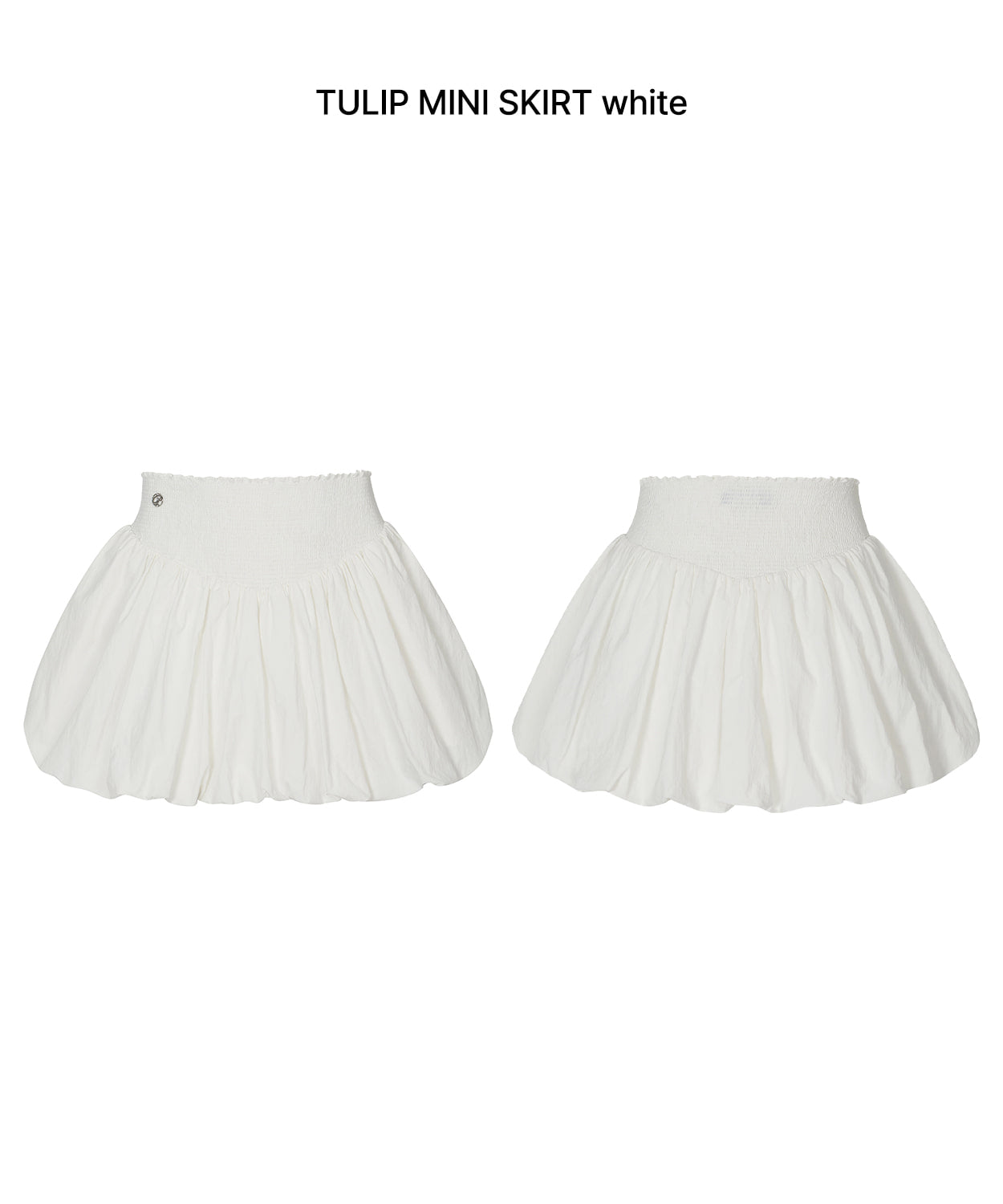 PAIN OR PLEASURE -  TULIP MINI SKIRT white