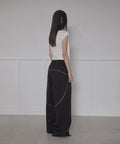 FLAREUP - Asymmetrical Wide Pants / Black