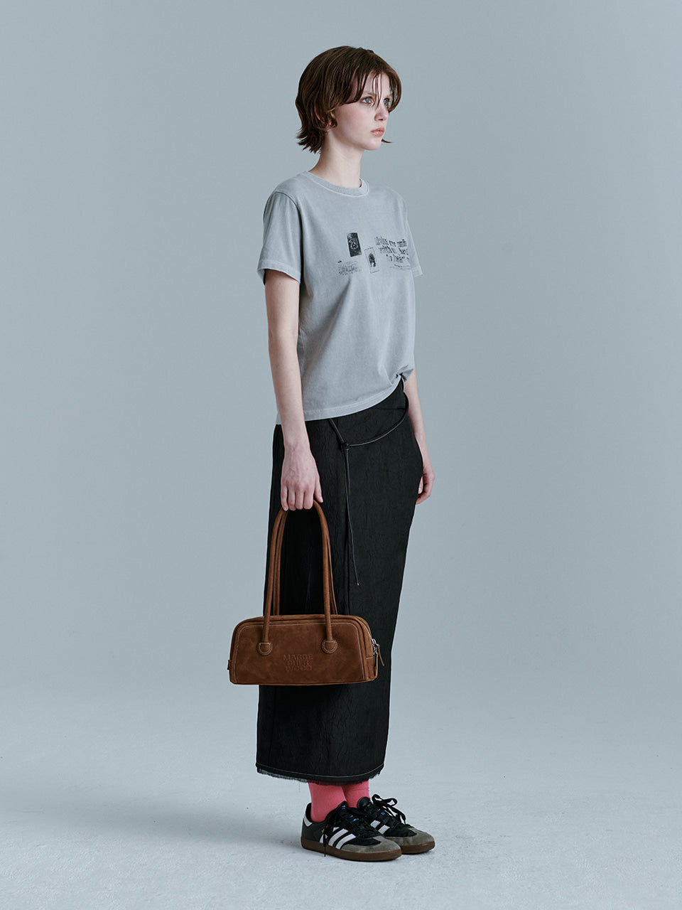 MARGESHERWOOD - SOFT BAGUETTE BAG_chestnut nubuck