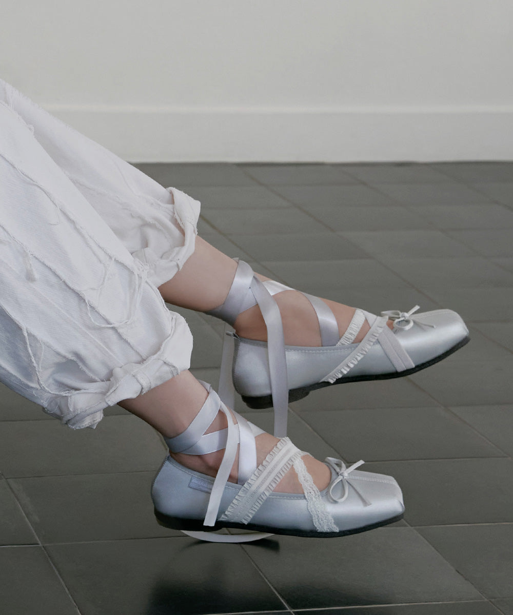 ROCKFISH WEATHERWEAR - BANDING BALLET FLATS / GREY