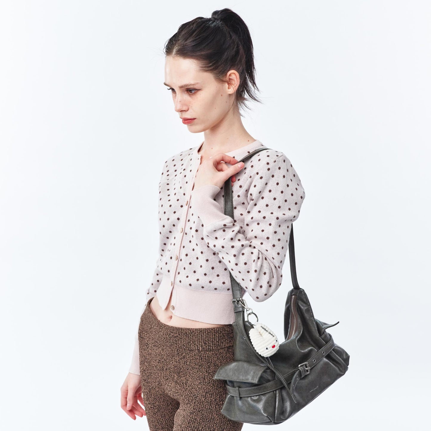SAMO ONDOH - belt mondo bag M veg gray (DISPATCH IN 48HRS)