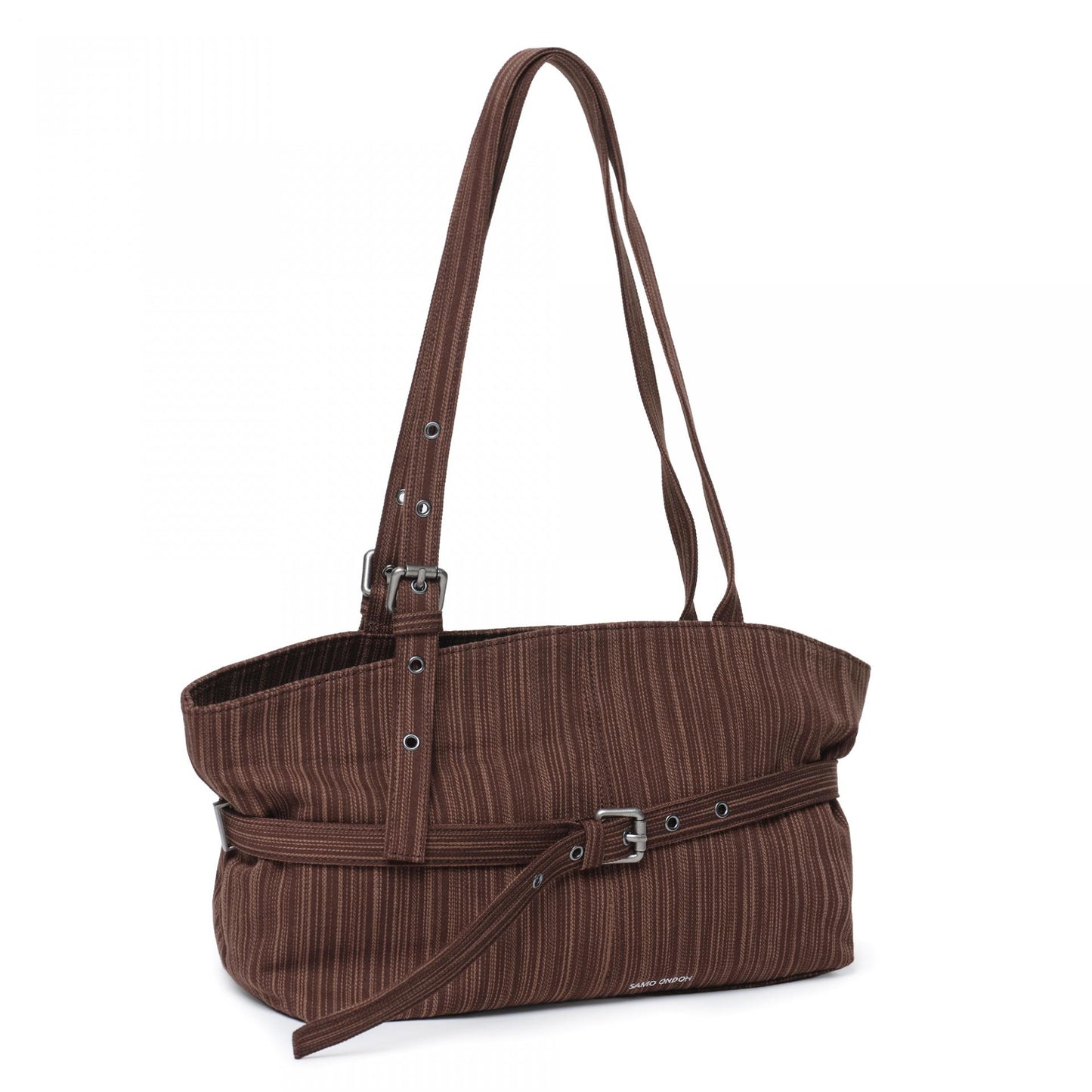 SAMO ONDOH - le belt bag M stripe brown