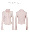 PAIN OR PLEASURE -  VIVIAN SCARF SHIRT pink