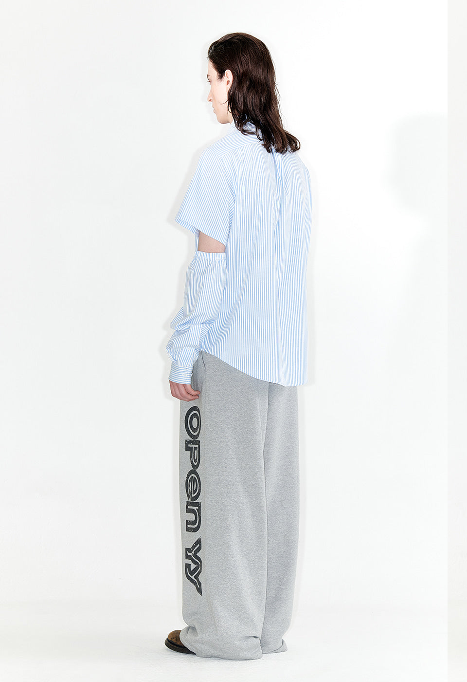 OPEN YY -  YY WIDE SWEATPANTS, GRAY