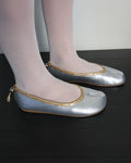 Paes - Leather String Flat / Punching Silver