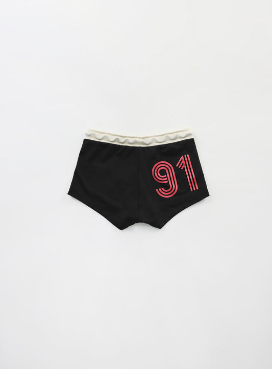 Vintage Club Boy Shorts - Black