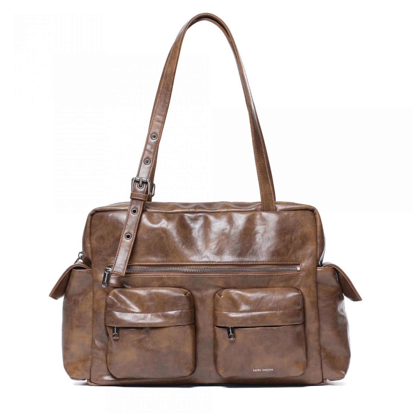 SAMO ONDOH - pocket utility bag L baked tan