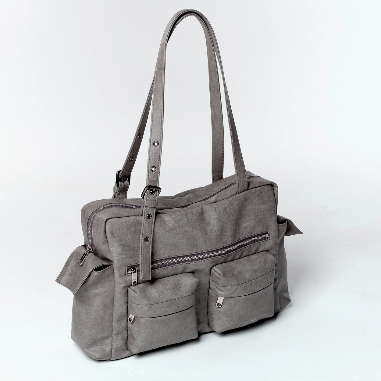 SAMO ONDOH Pocket Utility Bag L - Brushed Gray: Versatile and SAMO ONDOH Pocket Utility Bag L - Brushed Gray: Versatile and