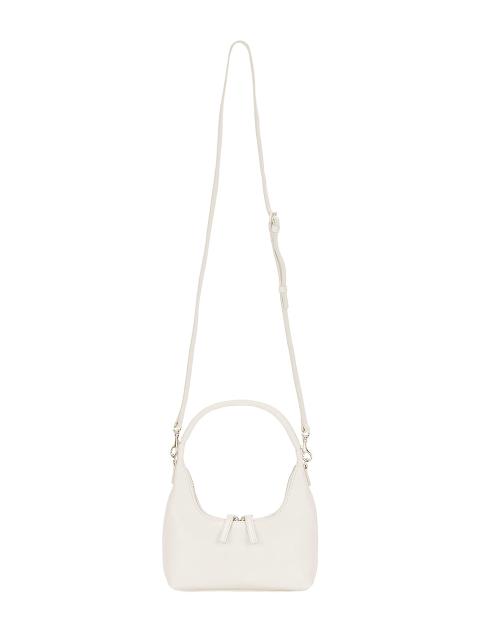 MARGESHERWOOD - HOBO MINI+STRAP_cream glossy plain