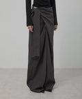 FLAREUP -  Layered Wrap Trousers / Charcoal