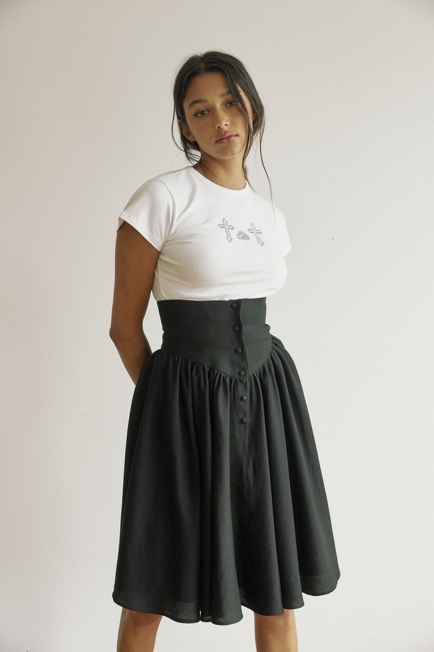 THREETIMES -  Sophie skirt black