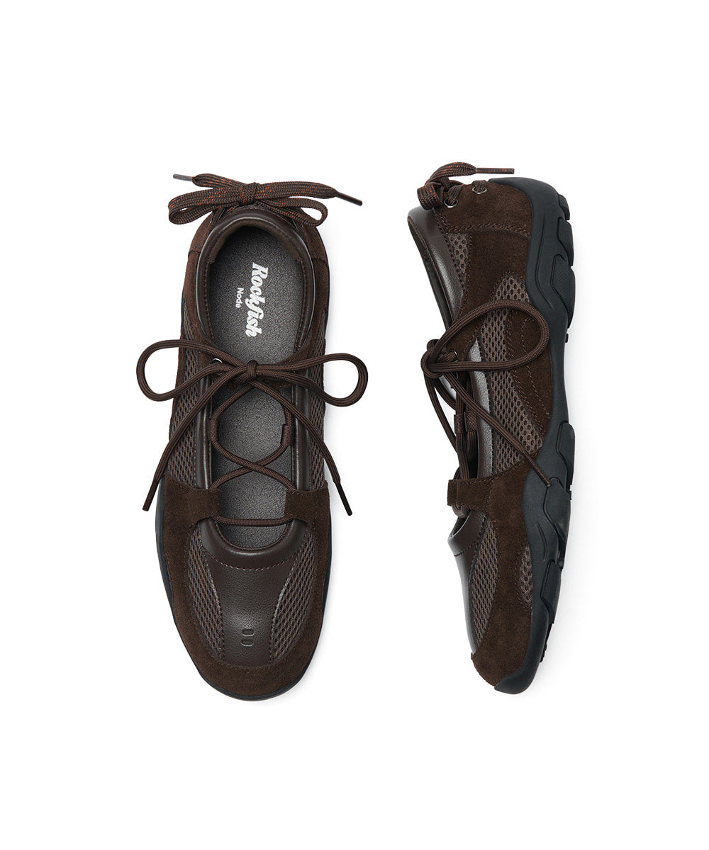 ROCKFISH WEATHERWEAR - NICOLE WEAVING LACEUP SNEAKERS V2 / CHOCO