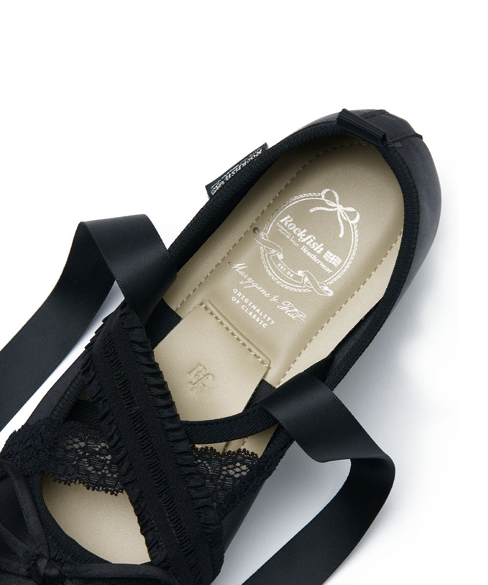 ROCKFISH WEATHERWEAR - BANDING BALLET FLATS / BLACK