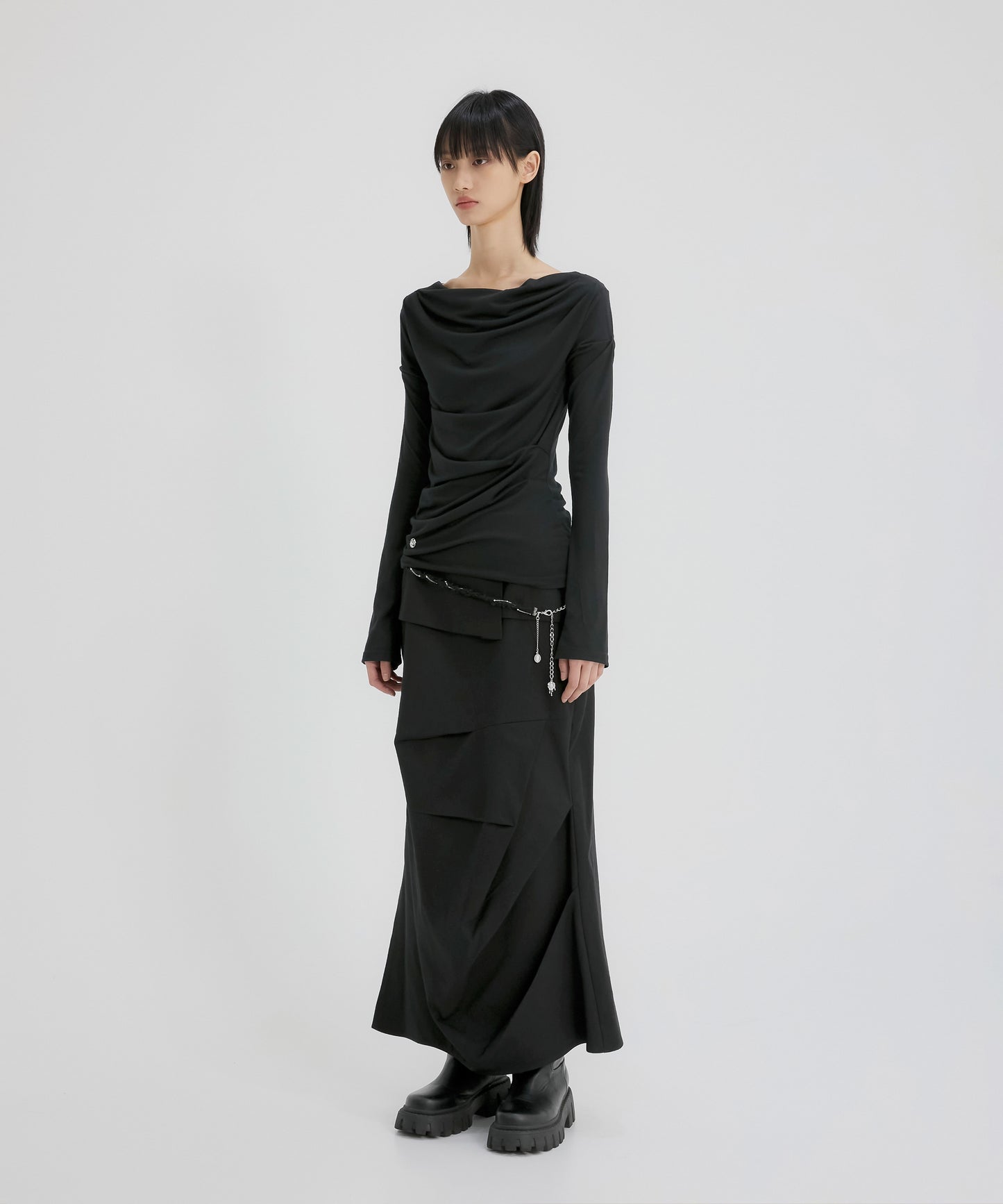 FLAREUP - Drape Long Sleeve / Black