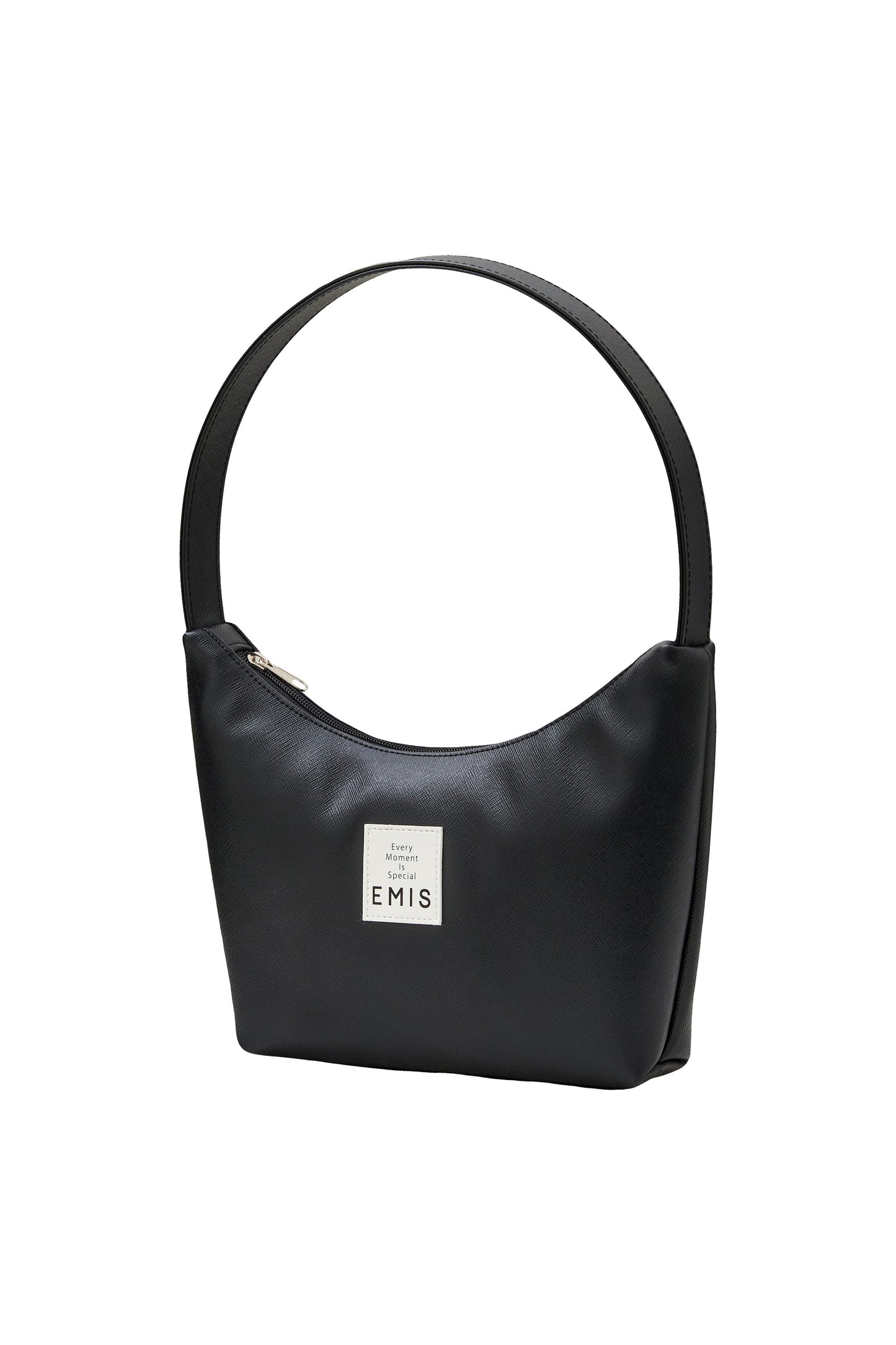 EMIS - LEATHER HOBO BAG BLACK