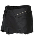 FLAREUP -  Asymmetrical Layered Mini Skirt / Black