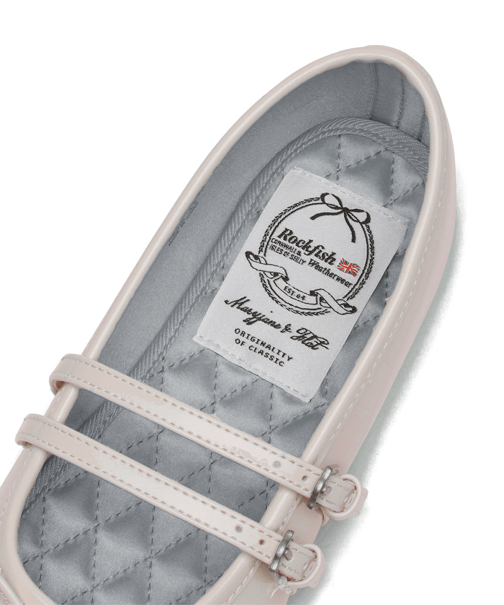 ROCKFISH WEATHERWEAR - SQUARE TOE TWO STRAP MARYJANES(ENAMEL) PINK
