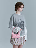 MARGESHERWOOD - HOBO MINI+STRAP_candy pink glossy plain